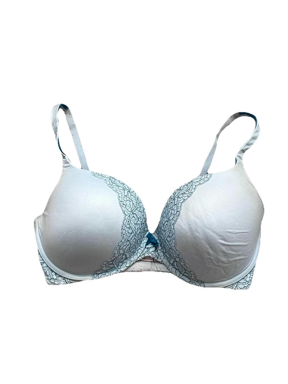 Victoria’s Secret Blue Lace Bra 36DDD Lightly Lined Demi Underwire